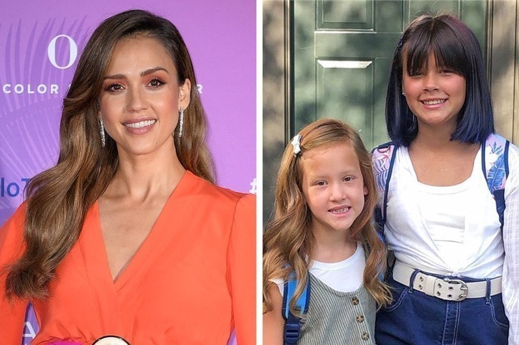 9. Jessica Alba i jej córki: Honor i Haven