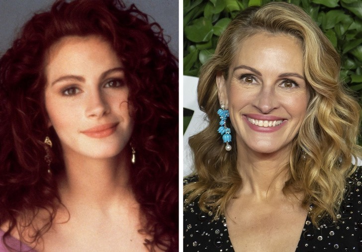 11. Julia Roberts, 1990 vs 2019