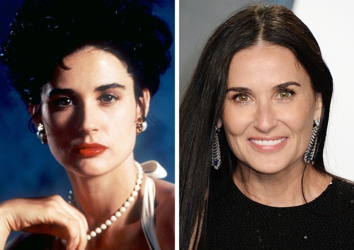 13. Demi Moore, 1991 vs 2020