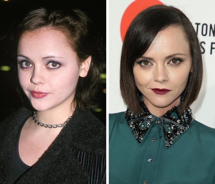 16. Christina Ricci, 1998 vs 2020