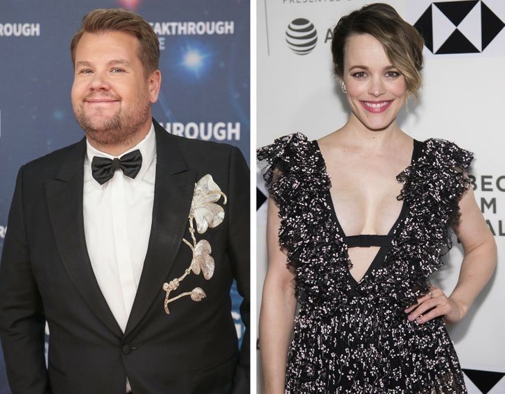 12. James Corden i Rachel McAdams mają po 44 lata.