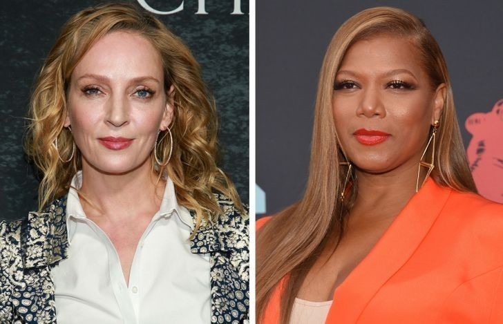 8. Uma Thurman i Queen Latifah mają po 52 lat.