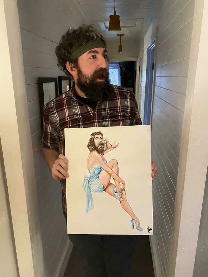 "Zamówiłem żonie na walentynki mój portret w stylu pin-up."