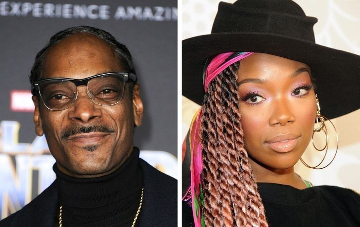 4. Snoop Dogg i Brandy Norwood - Snoop jest kuzynem Brandy