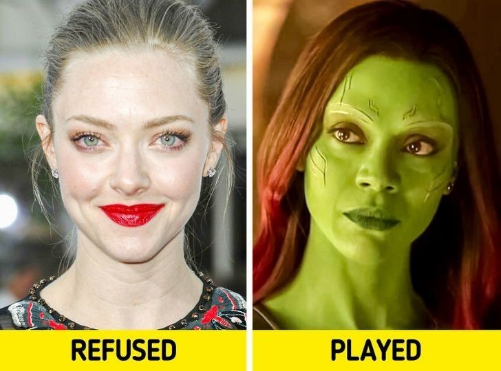 10. Gamora: Amanda Seyfried — Zoe Saldana