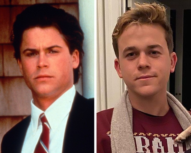 11. Rob Lowe i Owen Lowe w wieku 24 lat