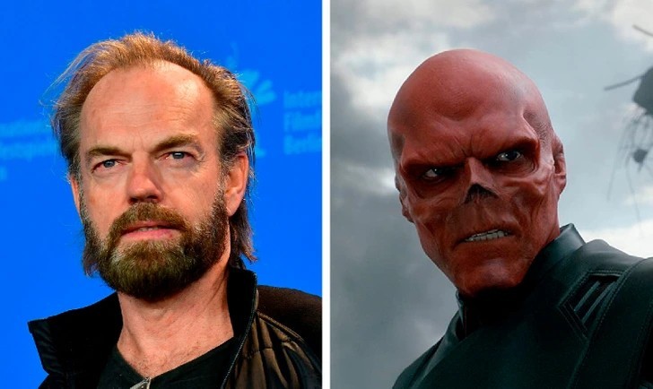 Hugo Weaving jako Red Skull w "Kapitan Ameryka: Pierwsze starcie" (2011)