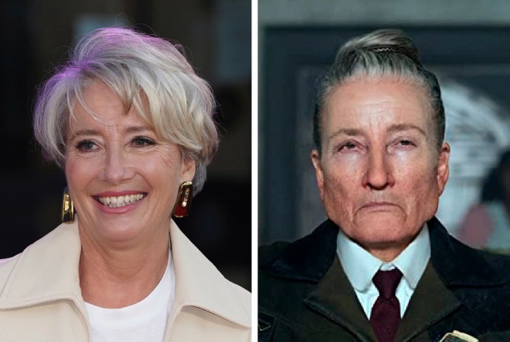 Emma Thompson jako Agata Łomot w "Matylda: Musical" (2022)