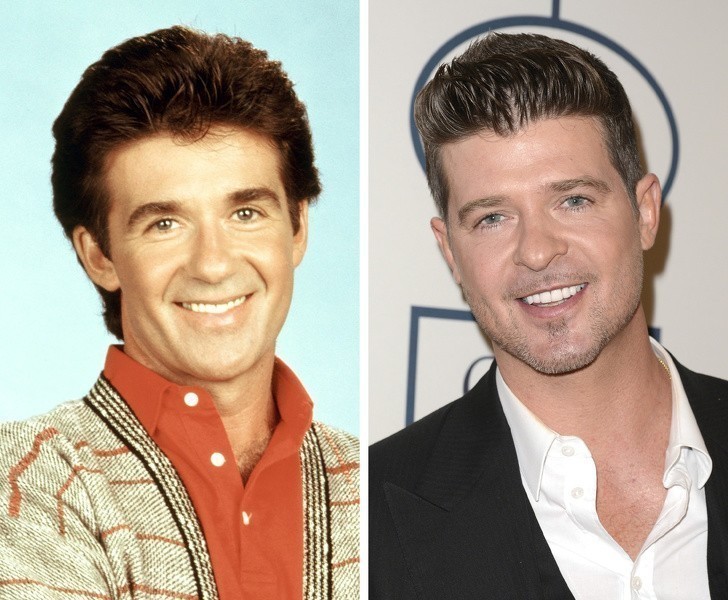 Alan Thicke i jego syn Robin Thicke, po 30