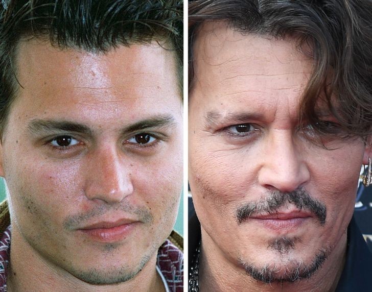 Johnny Depp, 31 lat i 53 lata