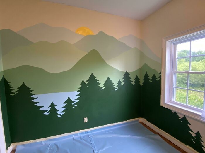 "Motyw, który namalowałem w pokoju naszego dziecka"