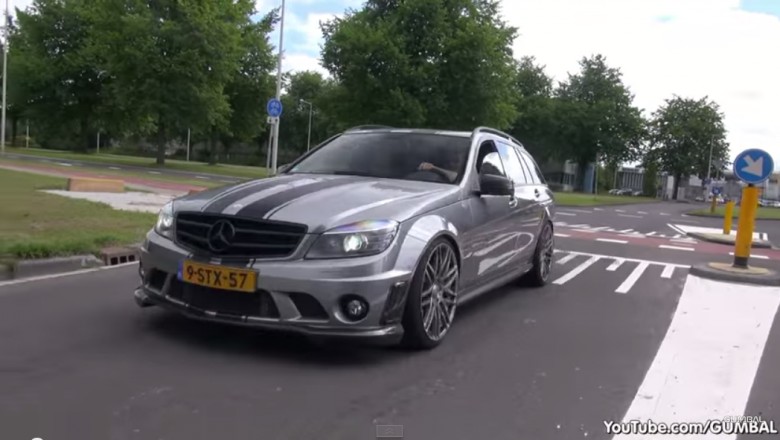 770 koni w rodzinnym kombii czyli potworny Mercedes C63 AMG w akcji!