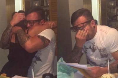 Gdy otworzył paczkę rozpłakał się na głos! Ojciec dostał niezwykły urodzinowy prezent od pasierbicy! 