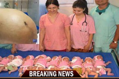 Niesamowity poród w Indiach! Kobieta w naturalny sposób urodziła 11-raczki, sami chłopcy! 