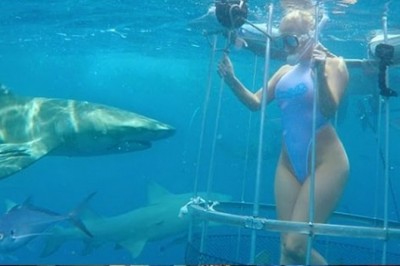 Podczas nagrania gwiazda filmów dla dorosłych zostaje zaatakowana przez rekina! Zobacz jej nogę!