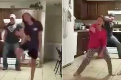 Siostry postanowiły zatańczyć przed kamera, jednak swoim zachowaniem tata ukradł im show!