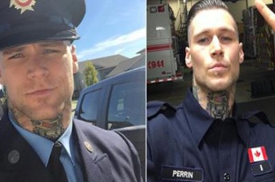 Ten strażak w wolnych chwilach pracuje jako model! Gdy zobaczyłam jakie tatuaże pokrywają jego ciało..