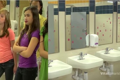 W szkole mieli dość śladów po szmince na lustrach w damskiej toalecie! Zobacz genialne rozwiązanie!