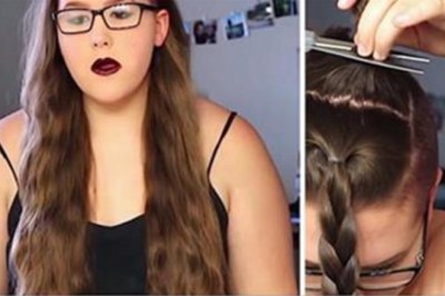 Wkurzona nastolatka staje przed lustrem i ścina swoje bardzo długie włosy! Po chwili zmienia też...
