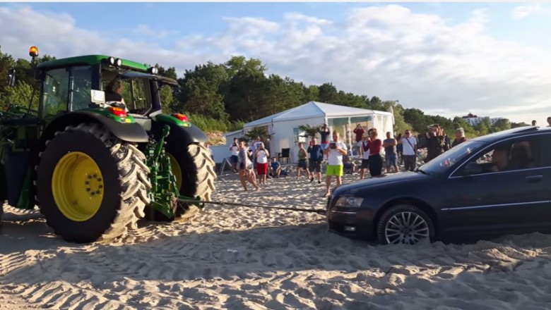 Zapomniał, że Audi to nie Ursus, a plaża to nie pole! Gdy poniesie Cię fantazja i wbijesz się autem na plażę!