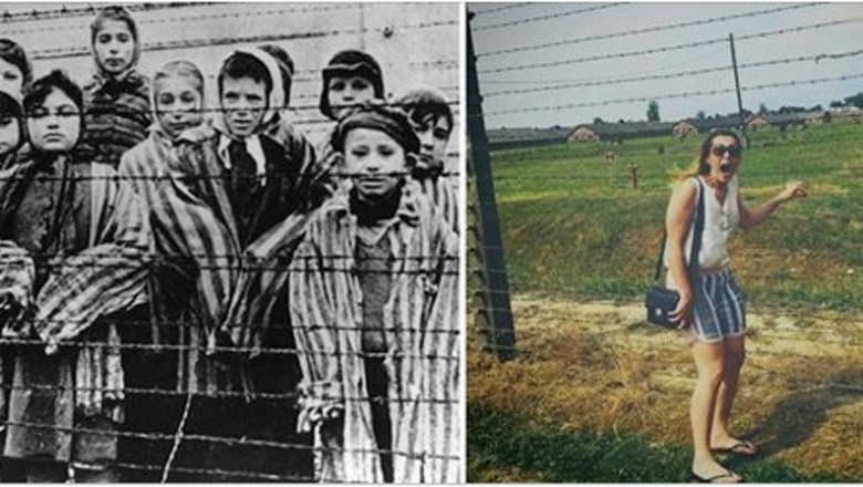 Podczas wizyty w Auschwitz robią sobie zabawne zdjęcia! Bawią się tak, jakby nie wiedzieli, gdzie są!