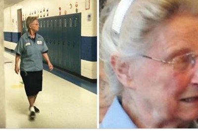 Dyrektorka poznała sekret 77-letniej woźnej i zmusiła ją do pojawienia się na sali gimnastycznej! Tam już czekali wszyscy! 