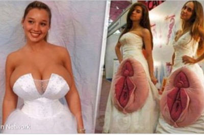 24 najdziwniejsze suknie ślubne, jakie kiedykolwiek widziałaś! Niektóre z nich to prawdziwe koszmarki!