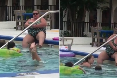 Żenada najwyższych poziomów! Kobieta wlazła do basenu z dziećmi i zaczęła golić sobie nogi!