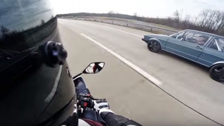 To jest dopiero konkretne ściganie! VW Golf Mk1 1056HP vs Yamaha R1!