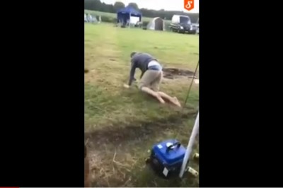 Znaleźli swojego kumpla rano po imprezie! Był w takim stanie, że nie mógł iść do namiotu!