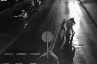 Brutalne pobicie w Myślenicach! Wszystko zostało nagrane miejskim monitoringiem!