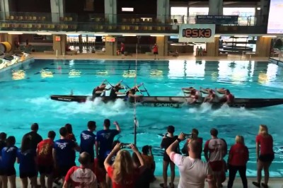 Polacy wymyślili nowy sport! Całkiem inna wersja przeciągania liny na wodzie!