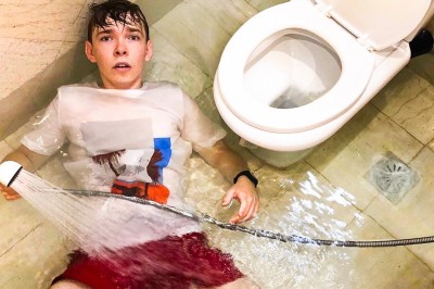 Polski youtuber zalewa łazienkę w greckim hotelu. Brawo za głupotę