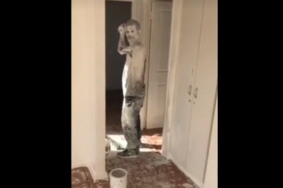 Pijany mistrz malowania odwalił gruby numer u klienta na chacie. Nie wiedział co się stało