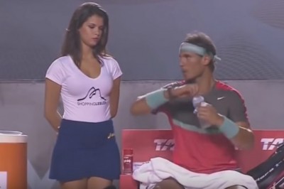 Gorąca dziewczyna kontra Rafael Nadal. To się dopiero nazywa samokontrola