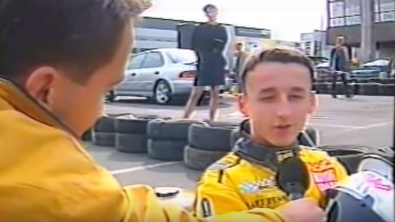 Młody Robert Kubica ściga się gokartem z amatorami - 1999 rok