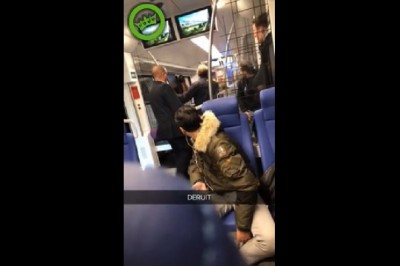 Seba pod wpływem wyciągnięty z pociągu przez konduktora. Dalej nie pojechał