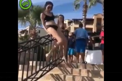 Wakacyjne popisy dziewczyny zakończone w bolesny sposób