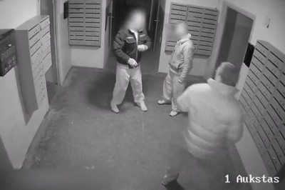 Seba na klatce tak szalał, że sobie nogę połamał. Nagranie z monitoringu