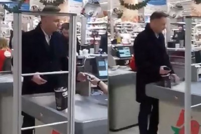 Andrzej Duda przyłapany na zakupach w krakowskim supermarkecie