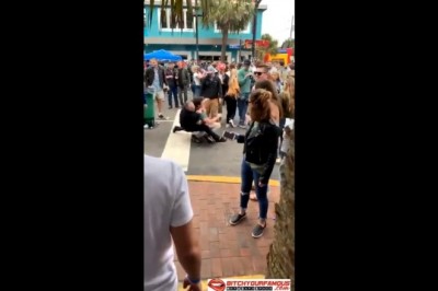 Dziewczyna wyskoczyła na ratunek chłopakowi i „zgasiła światło” ochroniarzowi