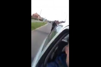 Gościu co ty żeś zrobił?! Kierowca auta kontra rowerzysta