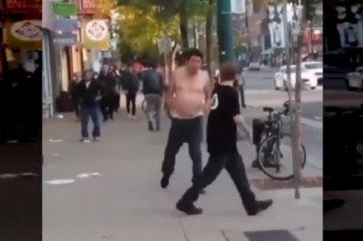 Piękny unik i szybkie uśpienie typa na środku ulicy. Tak to się robi