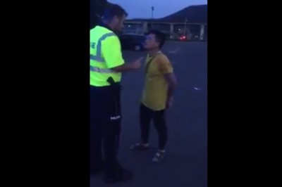 Rzucił nim jak workiem ziemniaków. Mały cwaniaczek kontra policjant