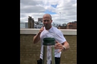 Mistrzowskie otwieranie butelki. Tak robi to Jason Statham