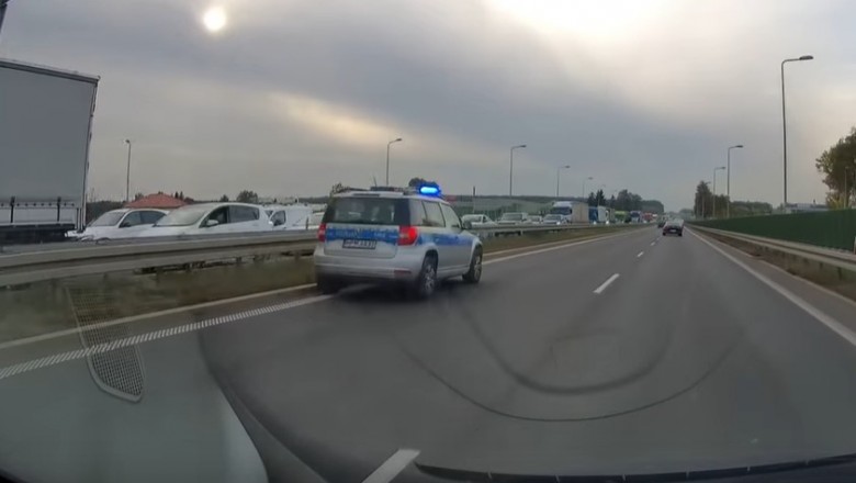 Szybka karma dla szeryfa na S8. Nie spodziewał się wizyty policjantów