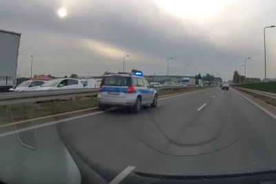 Szybka karma dla szeryfa na S8. Nie spodziewał się wizyty policjantów