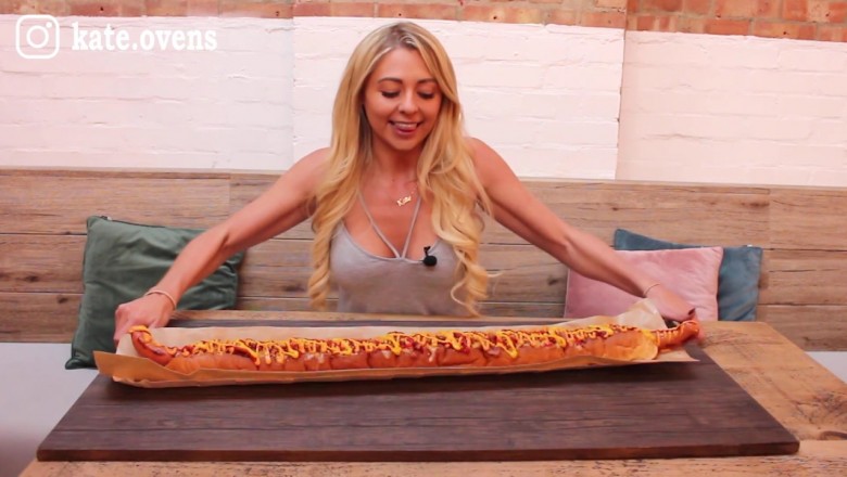 Wydaje Wam się, że potraficie dużo zjeść? Blondyna kontra ogromny hot dog