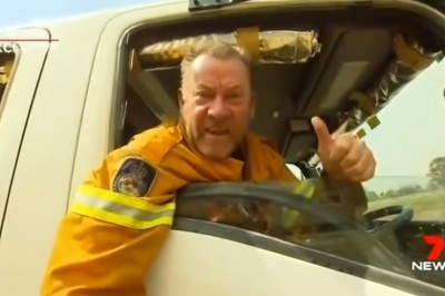 Strażak konkretnie pocisnął premierowi podczas kręcenia reportażu 