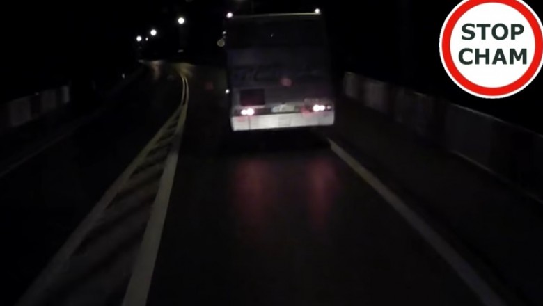 Wyścig TIRa i autobusu. Mocna przesada na publicznej drodze